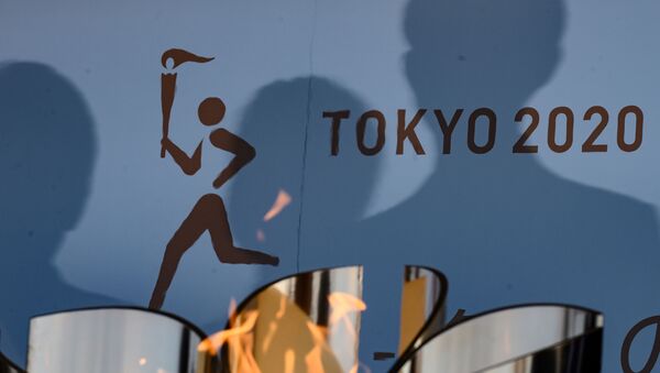  Логотип эстафеты факела Токио-2020, фото из архива - Sputnik Азербайджан