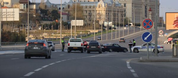 Bakıda polis postu, arxiv şəkli - Sputnik Азербайджан