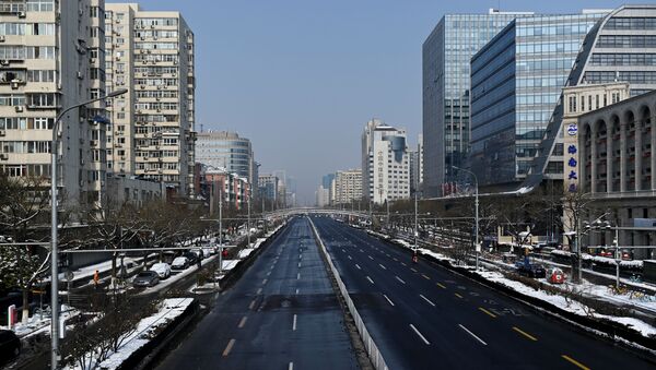 Пустые улицы в Пекине, фото из архива - Sputnik Azərbaycan