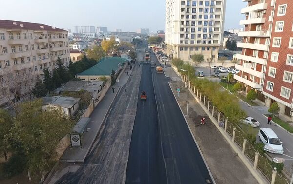 Ремонт автодорог в Наримановском районе Баку - Sputnik Азербайджан
