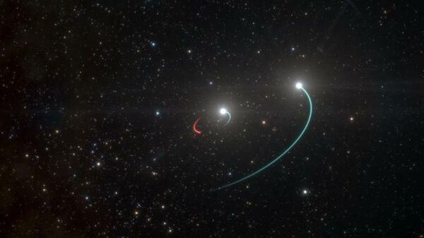 Тройная система HR 6819 с ближайшей к Земле черной дырой и двумя звездами-компаньонами - Sputnik Азербайджан
