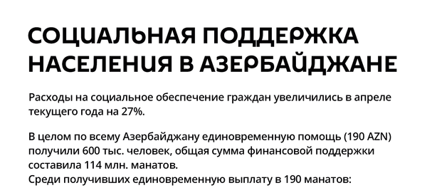 Инфографика: Социальная поддержка населения в Азербайджане - Sputnik Азербайджан