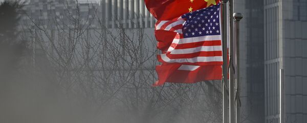 Флаги США и Китая, фото из архива - Sputnik Азербайджан