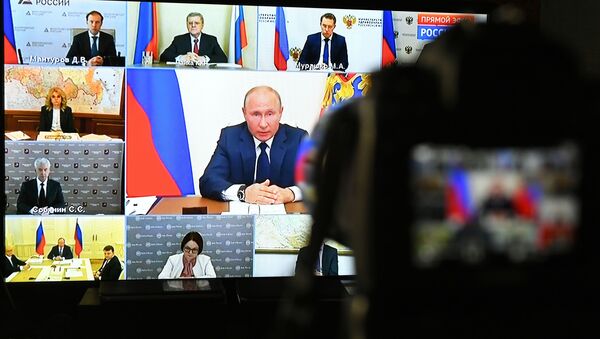 Трансляция обращения президента России В. Путина - Sputnik Азербайджан