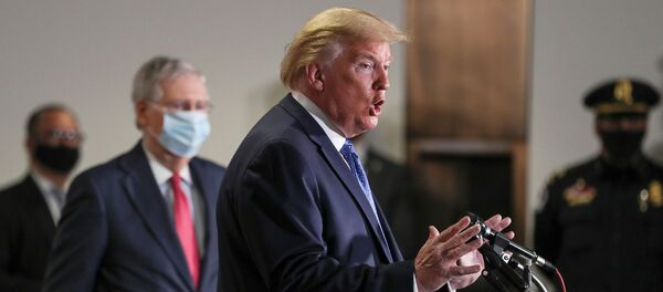 Президент США Дональд Трамп, фото из архива Президент США Дональд Трамп, фото из архива - Sputnik Азербайджан