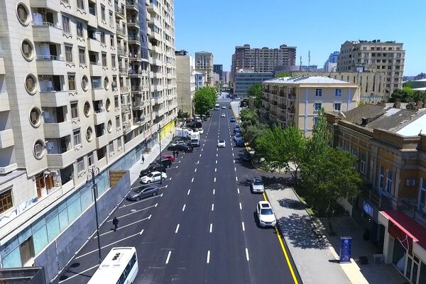 Ремонтные работы на участке улиц Сабита Оруджева, Низами, Мехти Мехтизаде и 28 мая  - Sputnik Азербайджан