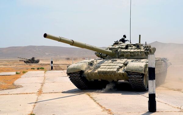 Танковый экипаж Вооруженных сил Азербайджана - Sputnik Азербайджан