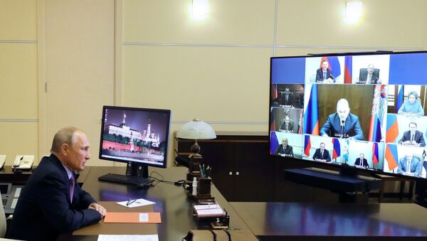 Президент РФ В. Путин провел заседание Совбеза РФ - Sputnik Азербайджан