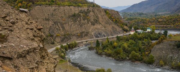 На берегу реки Самур, фото из архива На берегу реки Самур, фото из архива - Sputnik Азербайджан